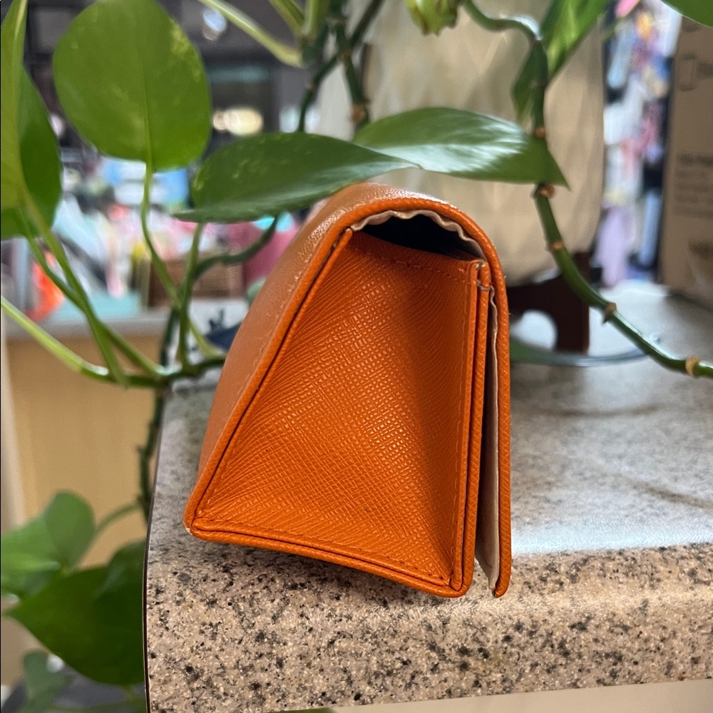 Tory Burch Vibrant Orange Glasses Case/Small Clutch - Picture 2 of 9